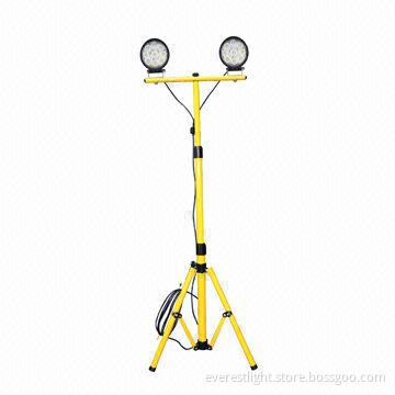 Dual-head 9 x 3W Industrial Mobile Construction Light, DC and DC as Optional
